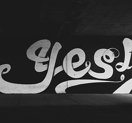 Yes Mural - Character Image of The Hero Brand Personality Archetype